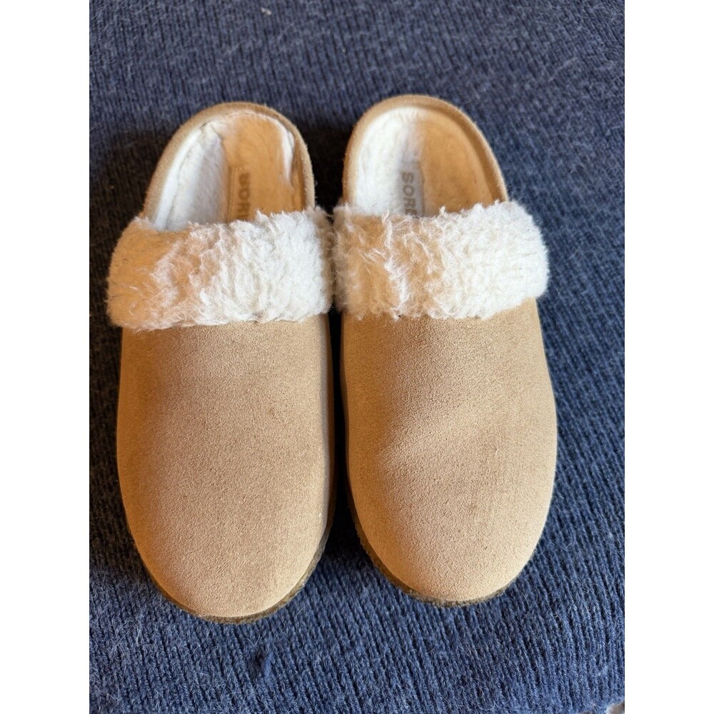 SOREL NAKISKA Slide II Women's Slipper Size 7 Tan Removeable Insoles